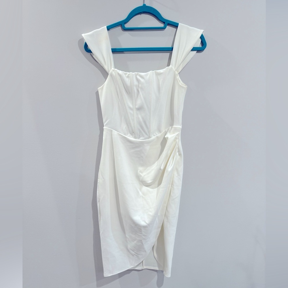 Lulus White Midi off the shoulder Dress Size S